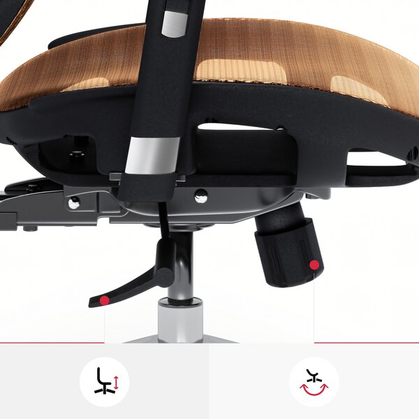 Sedia ergonomica Diablo V-Basic: nero e arancione