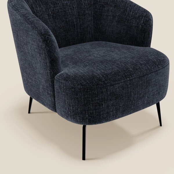 Renoa Poltroncina dall'eleganza moderna in tessuto smacchiabile T24 bl