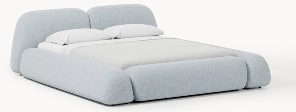 Letto imbottito in bouclé Wolke