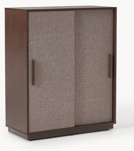 Credenza alta in legno con frontale imbottito Wisp