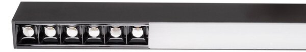 Lampada da soffitto a LED RX 40W 3000K 3200lm in alluminio nero, dimensioni: 6,4 x 3,8 x 160 cm, IP20, Maxlight