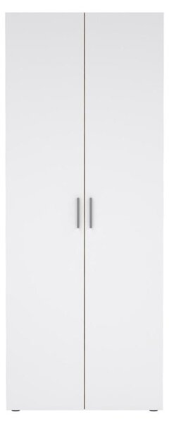 Calicosy - Armadio 2 ante rovere decorativo e bianco lucido H200,9 cm - LANA