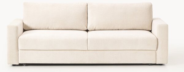 Divano letto 3 posti in velluto con contenitore Tasha