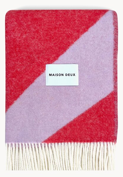 Coperta in lana con motivo a zig-zag Swirl