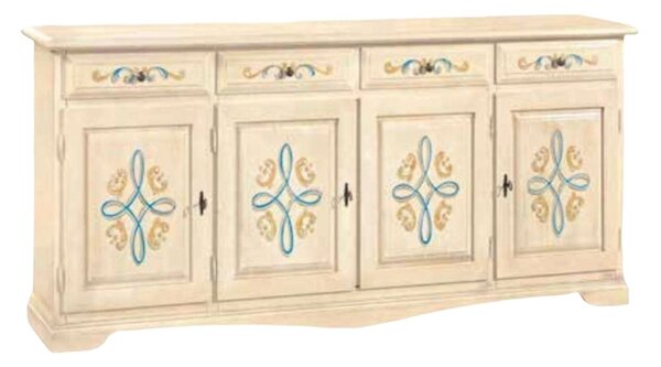 MOBILI 2G - MADIA CREDENZA PIATTAIA IN LEGNO TINTA NOCE L.137 P.50