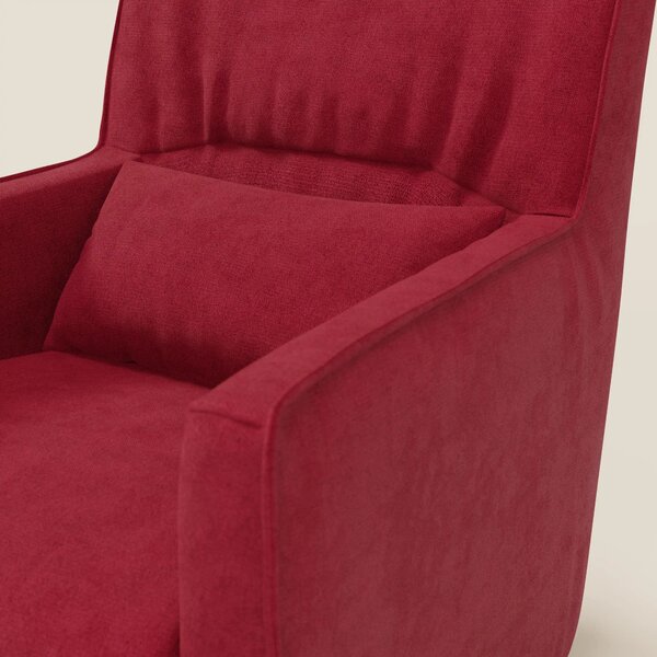 Tulla Poltrona girevole in tessuto impermeabile T02 rosso