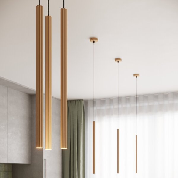Sollux SL.1342 - Lampadario a sospensione con filo ARCHE 3xG9/8W/230V oro