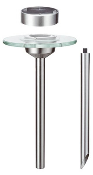 Paulmann Lampione solare d'acciaio Ufo con LED IP44 UFO, Alluminio / Grigio / Zincato, Acciaio Inox, Moderno, Lampade solari
