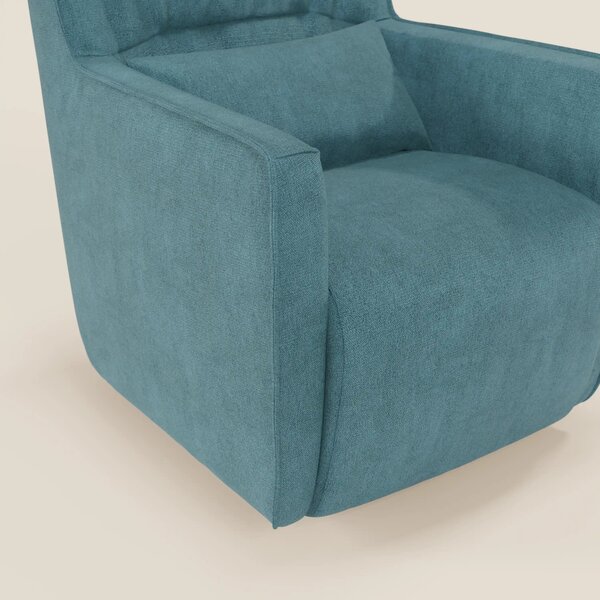 Tulla Poltrona girevole in tessuto impermeabile T02 azzurro