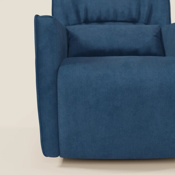 Tulla Poltrona girevole in tessuto impermeabile T02 blu