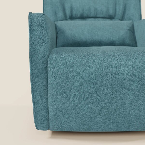 Tulla Poltrona girevole in tessuto impermeabile T02 azzurro