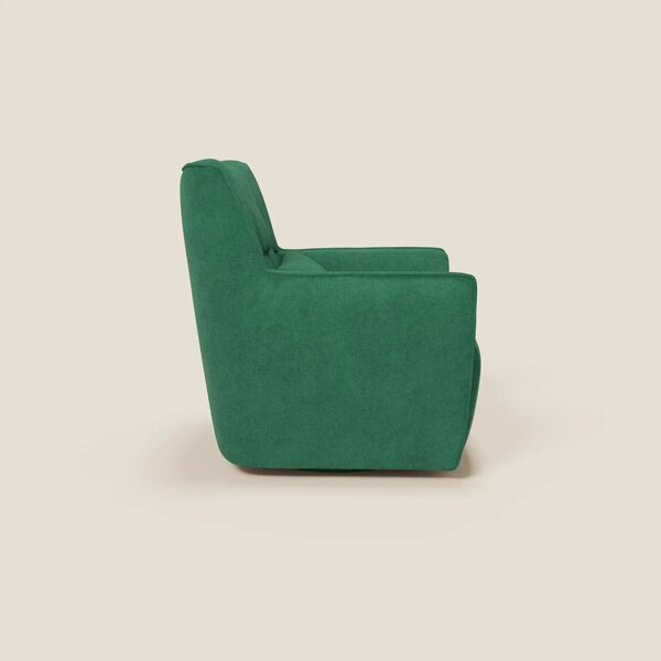 Tulla Poltrona girevole in tessuto impermeabile T02 verde