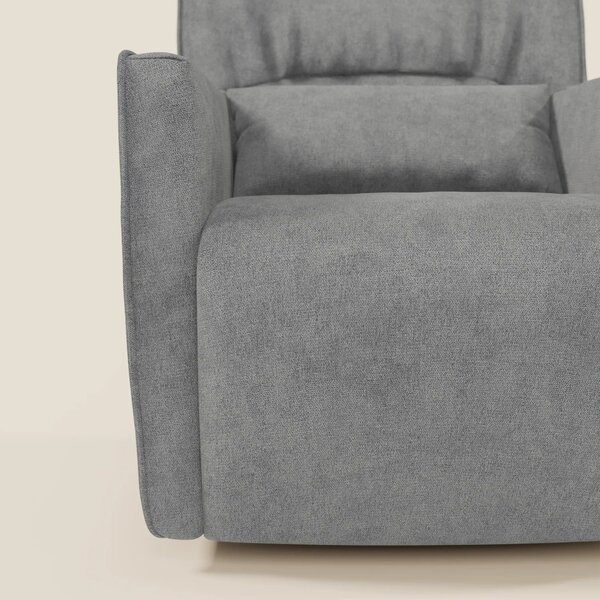 Tulla Poltrona girevole in tessuto impermeabile T02 grigio