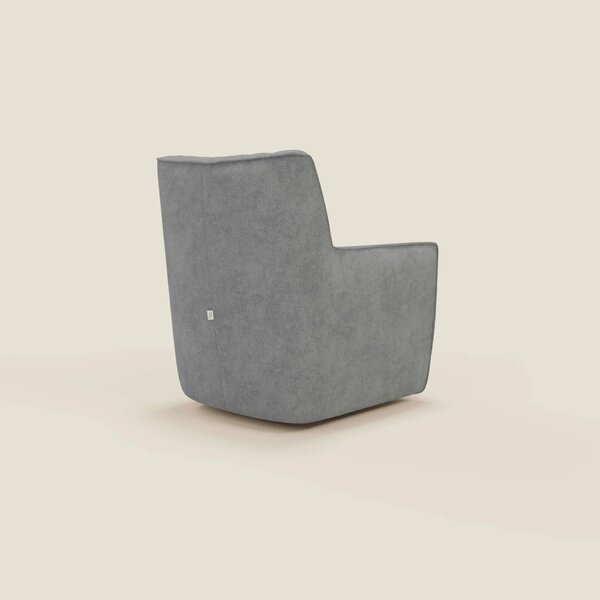 Tulla Poltrona girevole in tessuto impermeabile T02 grigio