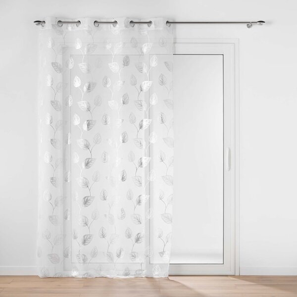 Tenda in bianco e argento 140x280 cm Edelia - douceur d'intérieur