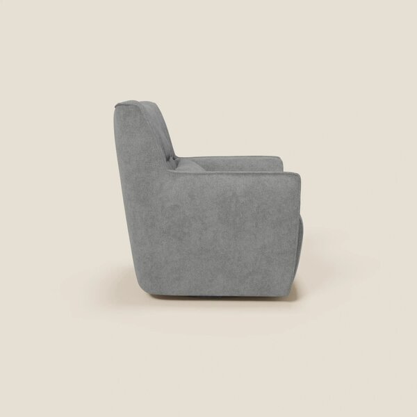 Tulla Poltrona girevole in tessuto impermeabile T02 grigio