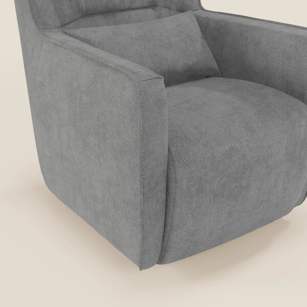Tulla Poltrona girevole in tessuto impermeabile T02 grigio