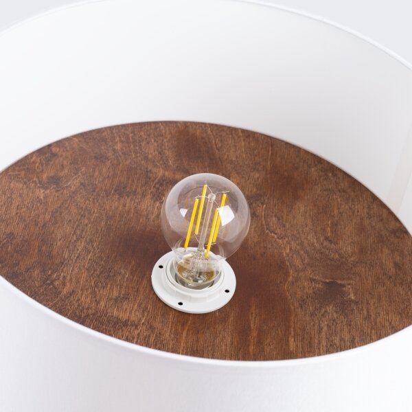 Sollux SL.1392 - Plafoniera TELESTO 1xE27/15W/230V diametro 35 cm bianco/marrone