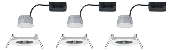Paulmann Faretto da incasso Nova Coin 3 bianco rotondo dimmerabile Coin,, Bianco / Opale, Corridoio, Alluminio, Moderno, Faretto da incasso