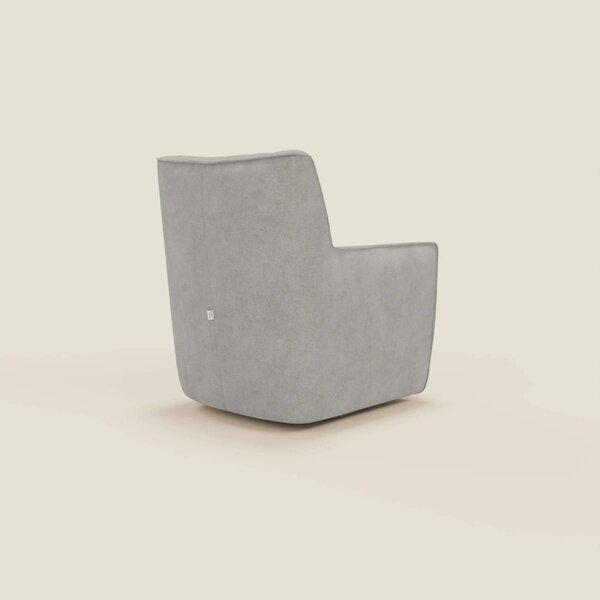 Tulla Poltrona girevole in tessuto impermeabile T02 grigio chiaro