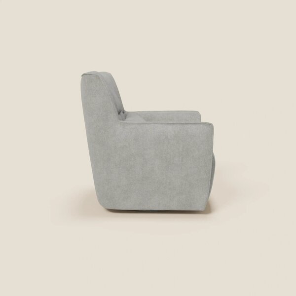 Tulla Poltrona girevole in tessuto impermeabile T02 grigio chiaro