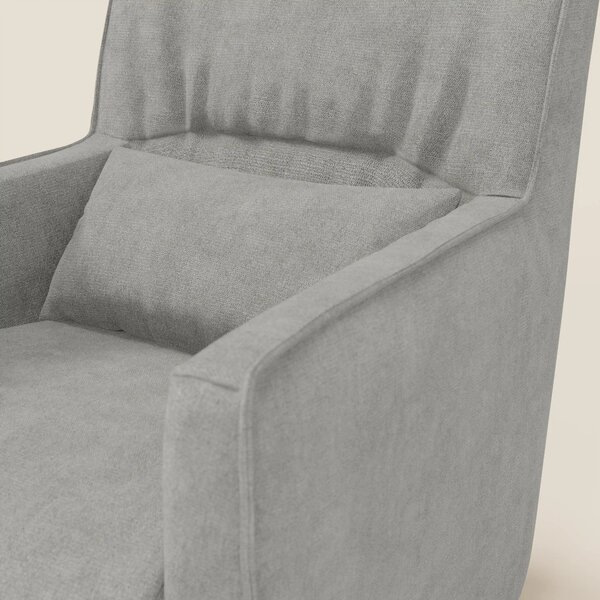 Tulla Poltrona girevole in tessuto impermeabile T02 grigio chiaro