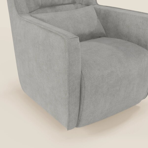 Tulla Poltrona girevole in tessuto impermeabile T02 grigio chiaro