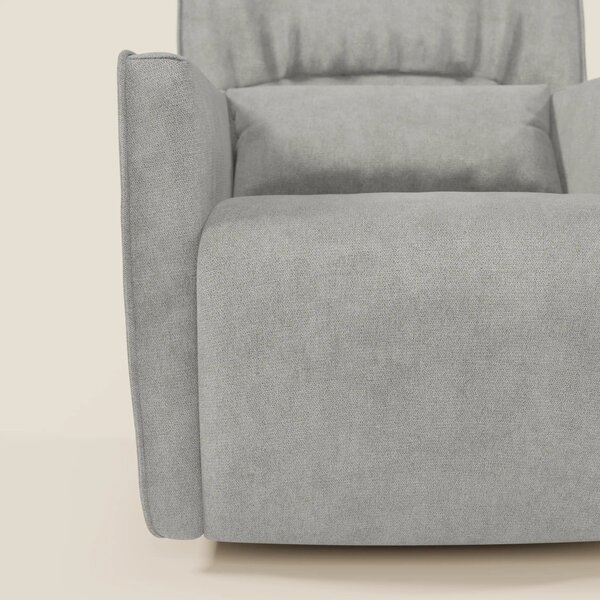 Tulla Poltrona girevole in tessuto impermeabile T02 grigio chiaro