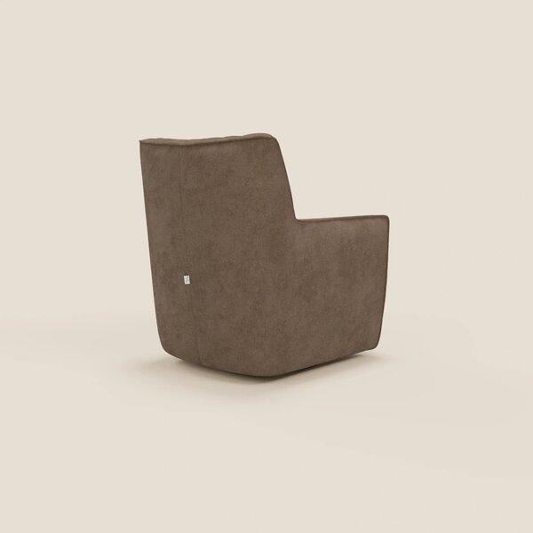 Tulla Poltrona girevole in tessuto impermeabile T02 marrone