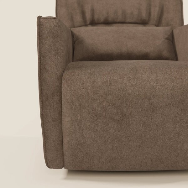 Tulla Poltrona girevole in tessuto impermeabile T02 marrone