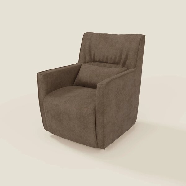 Tulla Poltrona girevole in tessuto impermeabile T02 marrone