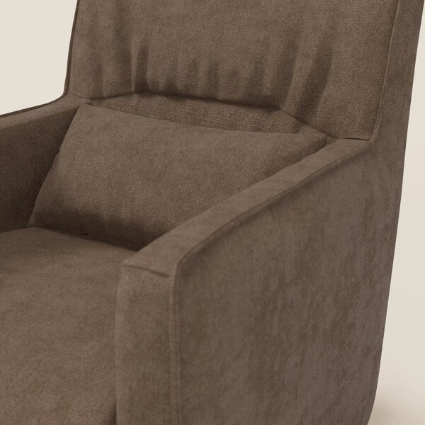 Tulla Poltrona girevole in tessuto impermeabile T02 marrone