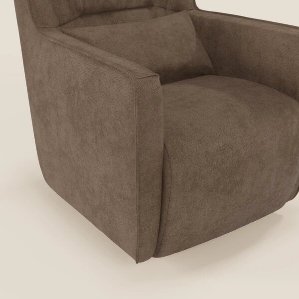 Tulla Poltrona girevole in tessuto impermeabile T02 marrone