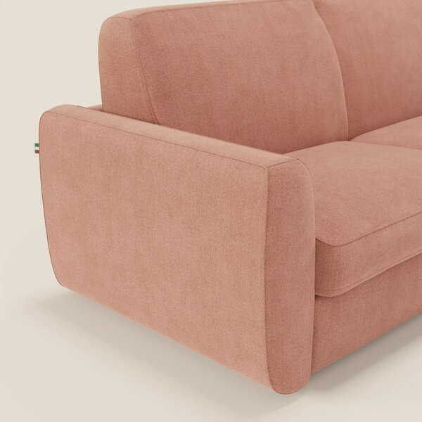 Leonida divano letto sfoderabile e materasso H18 cm - vano portaguanci