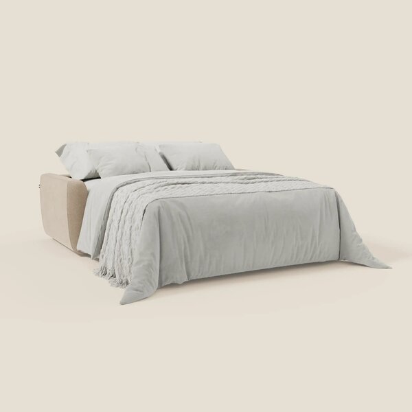 Leonida divano letto sfoderabile e materasso H18 cm - vano portaguanci