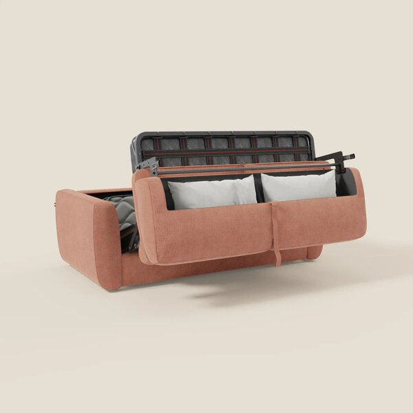 Leonida divano letto sfoderabile e materasso H18 cm - vano portaguanci