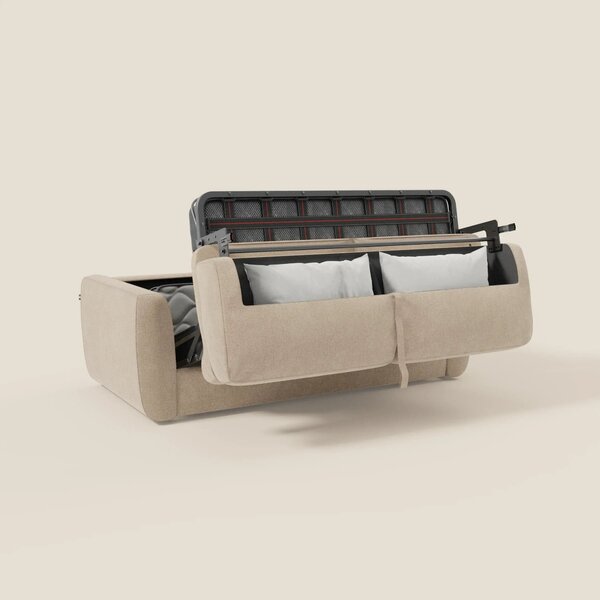 Leonida divano letto sfoderabile e materasso H18 cm - vano portaguanci