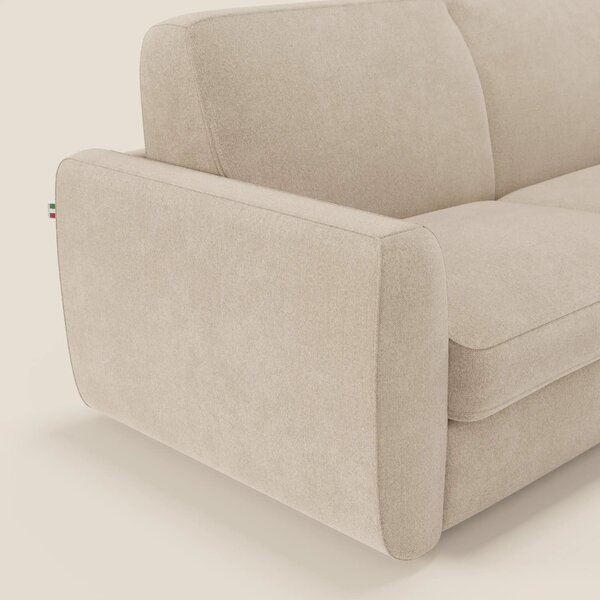 Leonida divano letto sfoderabile e materasso H18 cm - vano portaguanci
