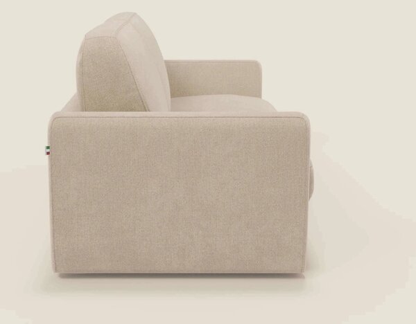 Leonida divano letto sfoderabile e materasso H18 cm - vano portaguanci