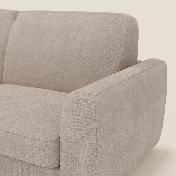 Leonida divano letto sfoderabile e materasso H18 cm - vano portaguanci