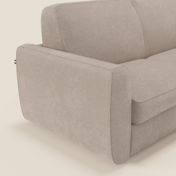 Leonida divano letto sfoderabile e materasso H18 cm - vano portaguanci