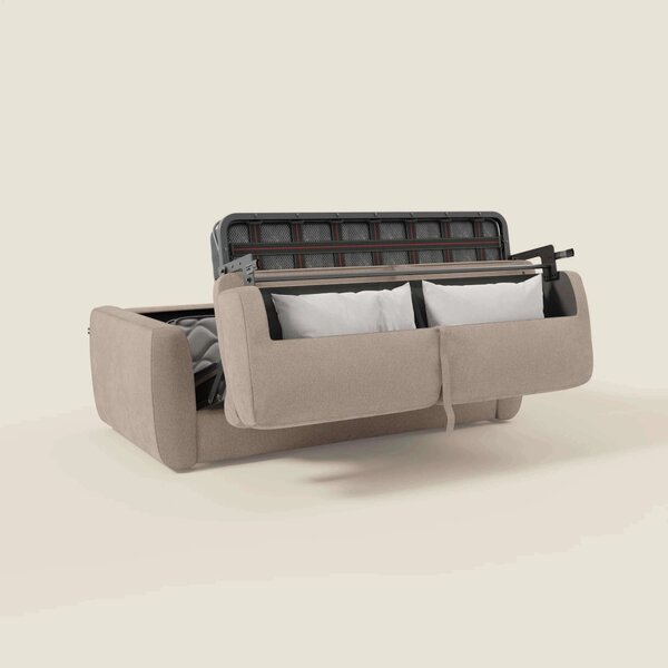 Leonida divano letto sfoderabile e materasso H18 cm - vano portaguanci