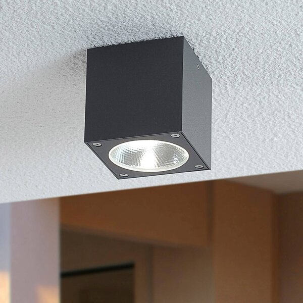 Lampadario da soffitto Cordy, cubico, LED, esterni CORDY Lucande, Nero, Alluminio, Moderno, Plafoniere LED