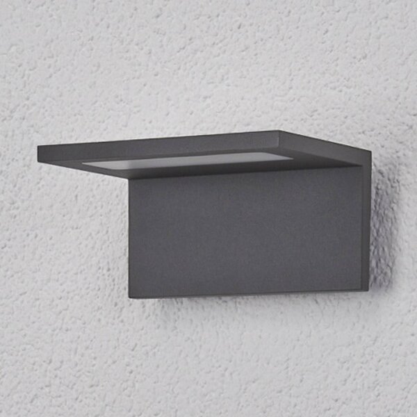 Applique da esterni a LED CANER Lucande, Nero, Alluminio, Moderno, Applique LED da esterni