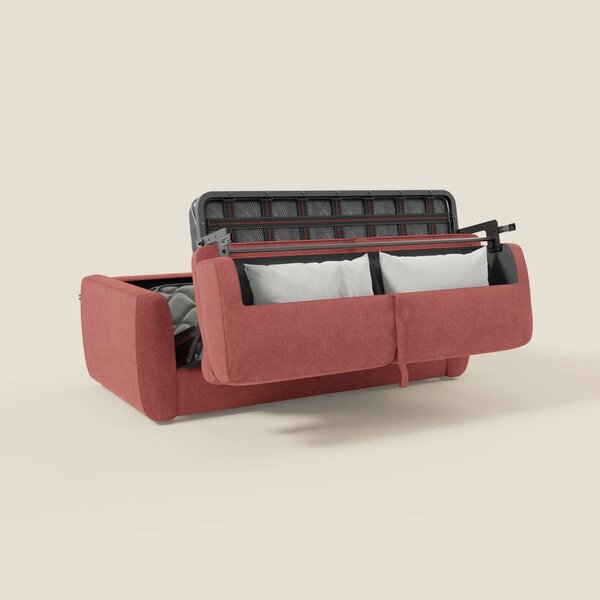 Leonida divano letto sfoderabile e materasso H18 cm - vano portaguanci