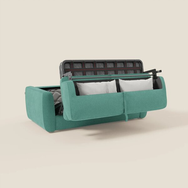 Leonida divano letto sfoderabile e materasso H18 cm - vano portaguanci