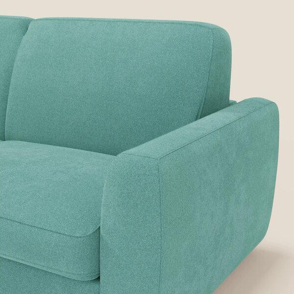 Leonida divano letto sfoderabile e materasso H18 cm - vano portaguanci