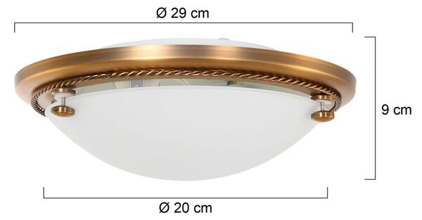 Steinhauer Plafoniera soffitto ENIGMA, dimmerabile, Bronzo / Ottone antico, Soggiorno / Sala da pranzo, Metallo, Moderno, Plafoniera
