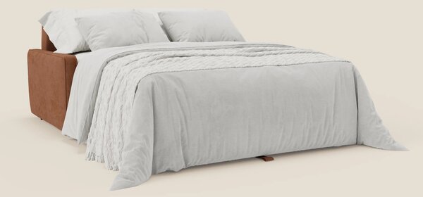Nivon Divano letto moderno materasso H16 cm con poggiatesta in tessuto