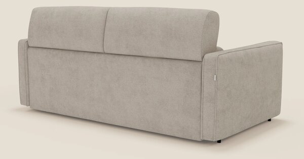 Nivon Divano letto moderno materasso H16 cm con poggiatesta in tessuto